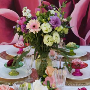 Mother's Day floral arrangement in a vase table centrepiece
