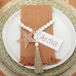 Mother's Day coastal & natural table setting idea