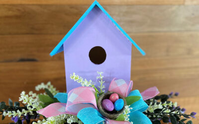 DIY Easter Birdhouse Centrepiece